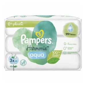 Baby Care Pampers – Aqua Harmonie Baby Wipes 3x48pcs