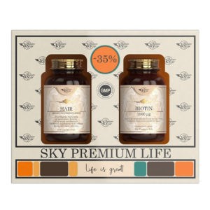 Nutrition Sky Premium Life – Biotin 1000μg 60caps & Hair Advanced Formulation 60caps