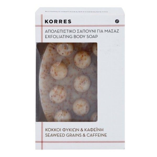 Γυναίκα Korres – Κόκκοι Φυκιών + Καφεΐνη Απολεπιστικό Σαπούνι Για Μασάζ 125ml