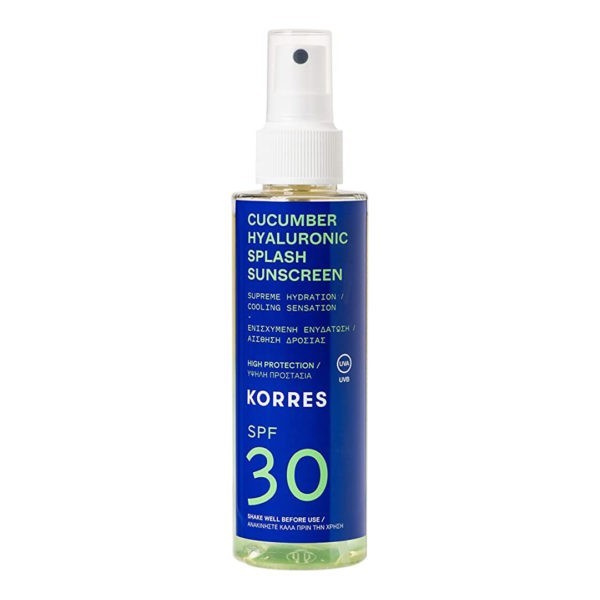 4Seasons Korres – Cucumber + Hyaluronic Sunscreen Splash SPF30 150ml Korres - Αντηλιακά
