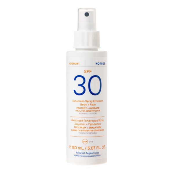 Spring Korres – Yoghurt Sunscreen Spray Emulsion Body + Face SPF30 150ml Korres - Αντηλιακά