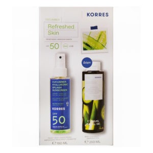 Korres – Αγγούρι + Υαλουρονικό Αντηλιακό Splash SPF50 150ml & Αφρόλουτρο Αγγούρι Bamboo 250ml Αντηλιακά Προσώπου Korres – Αγγούρι + Υαλουρονικό Αντηλιακό Splash SPF50 150ml & Αφρόλουτρο Αγγούρι Bamboo 250ml
