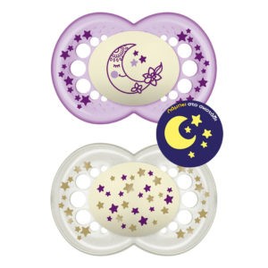 Baby Accessories Mam Night Silicon Soother 16+ Months 260S 2pcs