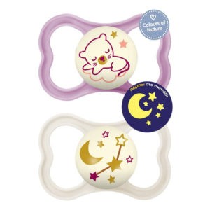 Feeding Bottles - Teats For Breast Feeding Mam Air Night Silicon Soother 16+ Months 277S 2pcs
