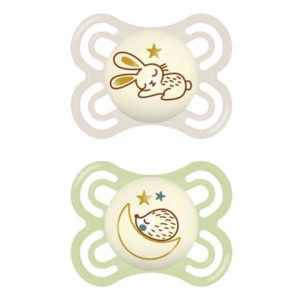 Feeding Bottles - Teats For Breast Feeding MAM – Perfect Night Silicone Soother for 2-6 Months 2 pieces