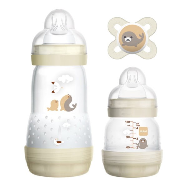 Baby Accessories MAM – Easy Start Anti-Colic Starter Set Bottle Easy Start Anti-Colic 260ml, Bottle Easy Start Anti-Colic 130ml & Soother Start 1pcs