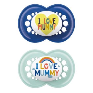 Feeding Bottles - Teats For Breast Feeding MAM – I love Mummy & Daddy Silicon Soother 6-16 Months 2pcs