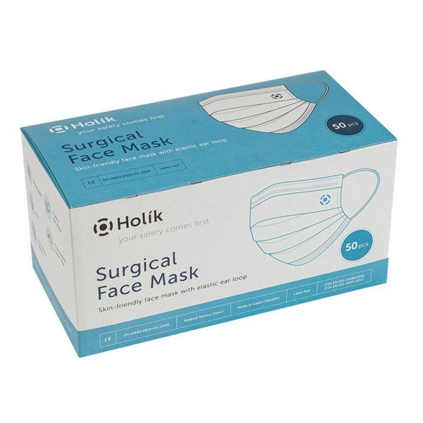 > STOP COVID-19 < Holik – Face Masks 3ply Type IIR EN14683:2019+AC:2019 50pcs