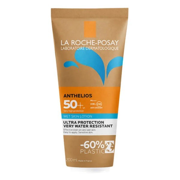 Άνοιξη La Roche Posay – Anthelios Wet Skin Αδιάβροχη Αντηλιακή Λοσιόν SPF50+ 200ml