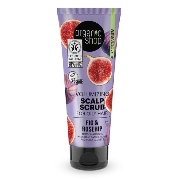 Hair Care Natura Siberica – Organic Shop Volumizing Scalp Scrub for Oily Hair Fig and Rosehip 75ml
