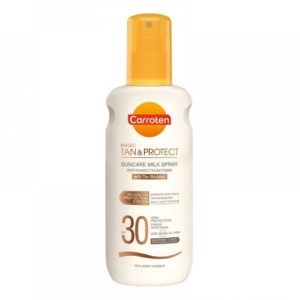 Άνοιξη Carroten – Tan & Protect Αντηλιακό Γαλάκτωμα Spray Μαυρίσματος & Προστασίας SPF30 200ml