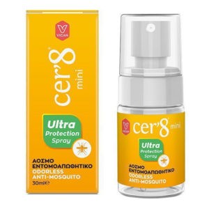 Καλοκαίρι Vican – Cer’8 Mini Ultra Protection Άοσμο Εντομοαπωθητικό Spray 30ml