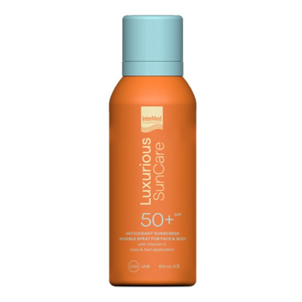 Spring Intermed – Luxurious Suncare Antioxidant Sunscreen Invisible Spray SPF 50+ 100ml InterMed Luxurius SunCare Promo