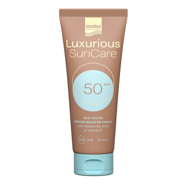 Spring Intermed – Luxurious Suncare Silk Cover Bronze Beige BB Cream SPF50 75ml InterMed Luxurius SunCare Promo