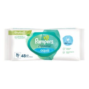 Μαμά - Παιδί Pampers – Harmonie Aqua Μωρομάντηλα 48τμχ