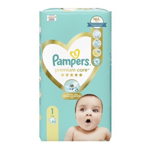 Μαμά - Παιδί Pampers – Premium Care Value Pack No 1 (2-5kg) Βρεφικές Πάνες 50τμχ