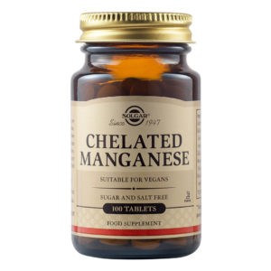 Αντιμετώπιση Solgar – Chelated Manganese Συμπλήρωμα Διατροφής Μαγγανίου 8mg 100 ταμπλέτες