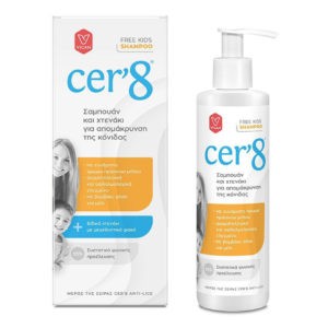 Lice Protection & Treatment-Autumn Vican – Cer’8 Kids Shampoo & Hair Comb for Nits Removal 200ml