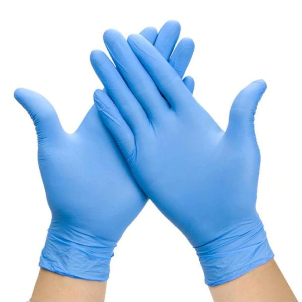 > STOP COVID-19 < Meditrast – Vinyl Gloves Blue Powder Free 100pcs vinyl