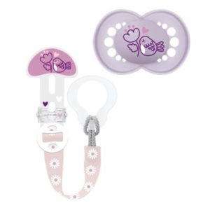Αξεσουάρ Μωρού MAM – 319S – Original & Clip It! Σετ Πιπίλα Σιλικόνης και Κορδέλα Στήριξης 6-16 Μηνών