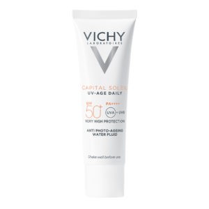 Άνοιξη Vichy – Capital Soleil UV Age Daily SPF 50+ Anti-Aging Sun Cream Λεπτόρρευστο Αντιηλιακό κατά της Φωτογήρανσής 40ml SunScreen