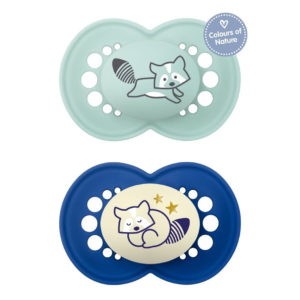 Feeding Bottles - Teats For Breast Feeding MAM – Day & Night Silicon Soother 6-16 Months 2pcs Code 174S