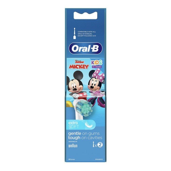 Στοματική Υγιεινή-ph Oral-B – Kids 3+ χρονών Disney Extra Soft Ανταλλακτικό για Ηλεκτρική Οδοντόβουρτσα 2τμχ