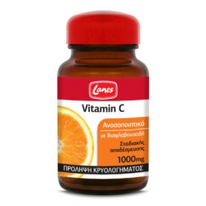 Ανοσοποιητικό-Χειμώνας Lanes – Βιταμίνη C 1000mg με Βιοφλαβονοειδή 30 ταμπλέτες Lanes - Vitamin C