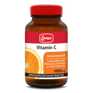 Βιταμίνες Lanes – Βιταμίνη C 1000mg & Βιοφλαβονοειδή 60 μασώμενες ταμπλέτες Lanes - Vitamin C