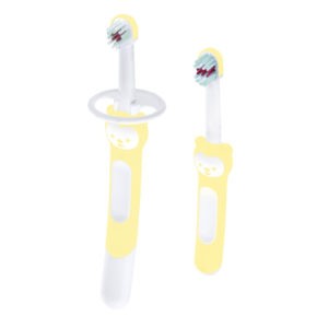 Βρεφική Οδοντοφυΐα MAM – 608 – Learn to Brush Set Εκπαιδευτική & Βρεφική Οδοντόβουρτσα 5+ Μηνών 2 τμχ