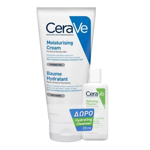 Face Care CeraVe – Moisturising Cream 177gr & Hydrating Cleanser 20ml
