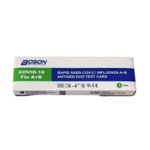 => STOP COVID-19 Boson Biotech – Διπλό Ρινικό Rapid Test Ανίχνευσης COVID-19 & Ιού της Γρίπης (Τύπου Α & Β)