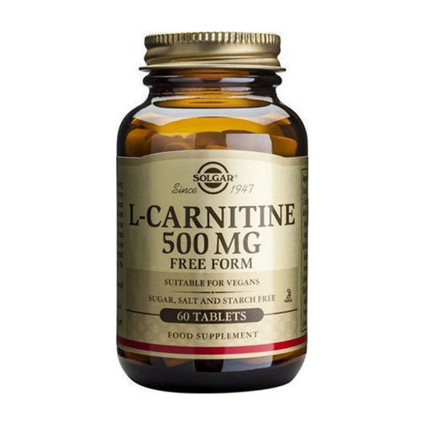 Solgar - L-Carnitine 500Mg Αύξηση Αντοχής & της Φυσικής Λειτουργείας του Μεταβολισμού 60tabs