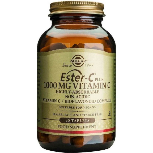 Solgar - Vitamin Ester-C 1000mg Συμπλήρωμα Διατροφής Βιταμίνη Ester-C 90 Φυτικές Κάψουλες