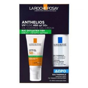 Face Sun Protetion Promo Anthelios UVMune 400 SPF50+ Oil Control Cream-Gel 50ml & Eau Thermale 50ml