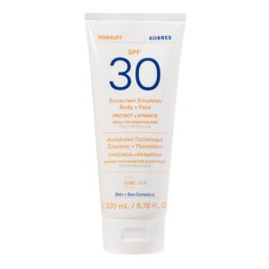 Spring Korres – Yoghurt Sunscreen Emulsion Body + Face SPF30 200ml
