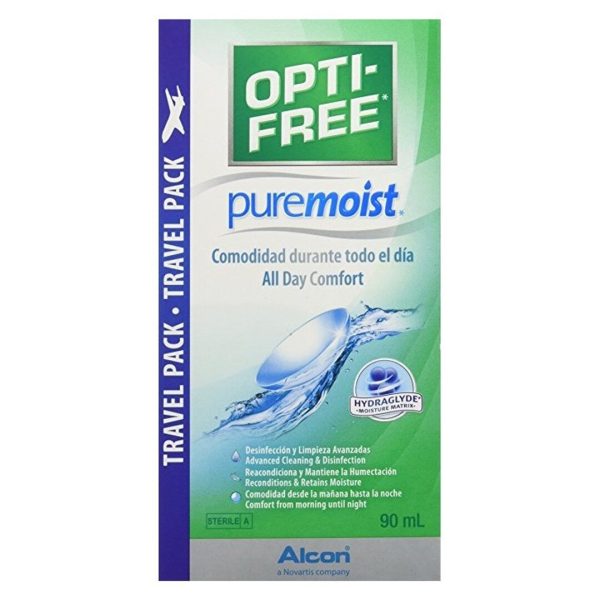 Opti-Free - Pure Moist Travel Pack Υγρό Φακών Επαφής συσκευασία ταξιδίου 90ml
