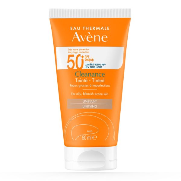 Avene - Cleanance Solaire Tinted SPF50+ Αντηλιακό Προσώπου με Χρώμα για Λιπαρό Δέρμα με Ατέλειες 50ml