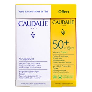 Ορός (Serum) Caudalie – Vinoperfect Ορός Προσώπου κατά των Πανάδων 30ml & Vinosun Protect Αντηλιακή Κρέμα Προσώπου SPF50+ 25ml