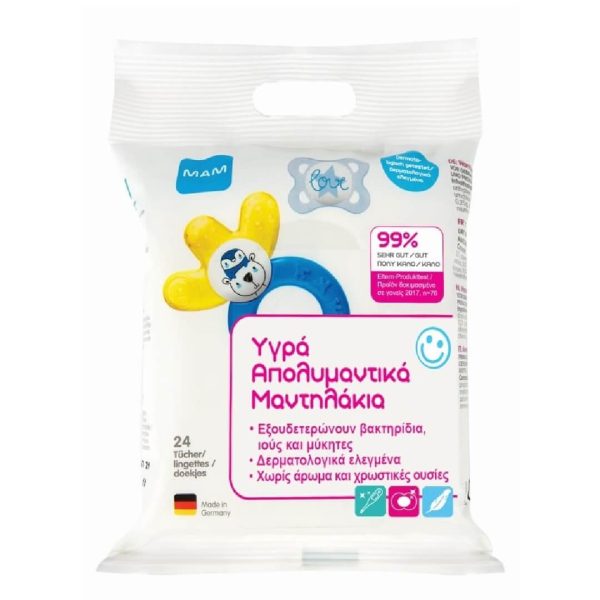 MAM - Υγρά Απολυμαντικά Μαντηλάκια 24τμχ