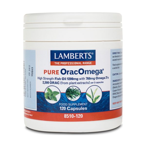 Lamberts - Pure OracOmega 760mg Ιχθυέλαιο με Αντιοξειδωτική Δράση 120caps