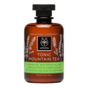Body Shower Apivita – Tonic Mountain Tea Shower Gel with Essential Oils 300ml