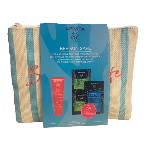 Apivita - Bee Sun Safe Καταπραϋντική Κρέμα για Ευαίσθητες Επιδερμίδες SPF50+ 50ml & Δώρο Express Μάσκα Προσώπου με Αλόη & Μάσκα Ενυδάτωσης Μαλλιών Apivita - Bee Sun Safe Καταπραϋντική Κρέμα για Ευαίσθητες Επιδερμίδες SPF50+ 50ml & Δώρο Express Μάσκα Προσώπου με Αλόη & Μάσκα Ενυδάτωσης Μαλλιών