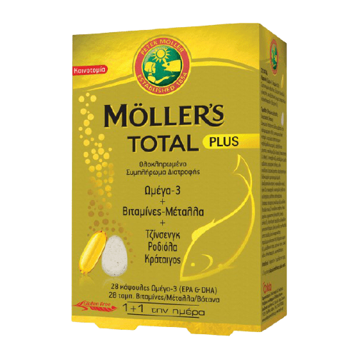 Moller’s – Total Plus Dietary Supplement with Omega 3 (28 caps + 28 tabs)