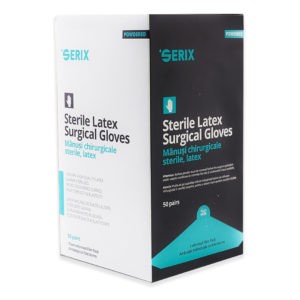 Γάντια Serix – Χειρουργικά Γάντια Latex Αποστειρωμένα με Πούδρα No7.0 50 ζεύγη