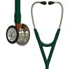 Littmann - Στηθοσκόπιο Cardiology IV Hunter Green με Κώδωνα Champagne-Finish Στέλεχος Orange και Champagne Ακουστικά 69cm Κωδικός 6206