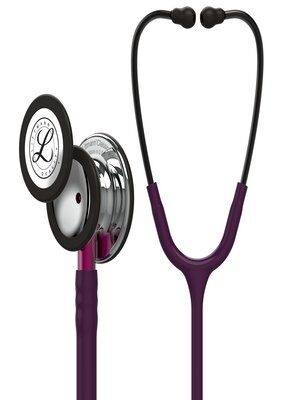 Littmann - Classic III Στηθοσκόπιο Plum με Κώδωνα Mirror-Finish Στέλεχος Pink και Ακουστικά Smoke 27 ίντσες REF 5960