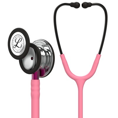 Littmann - Classic III Στηθοσκόπιο Pearl Pink με Κώδωνα Mirror-Finish Στέλεχος Pink και Ακουστικά Smoke 27 ίντσες REF 5962