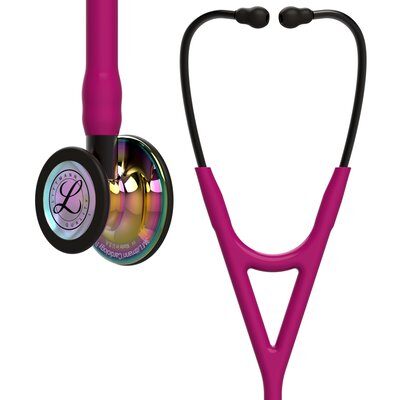 Littmann - Στηθοσκόπιο Cardiology IV Raspberry με Κώδωνα High Polish Rainbow-Finish Στέλεχος και Ακουστικά Smoke 27cm Κωδικός 6241