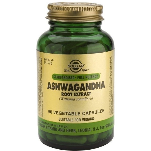 Solgar - Ashwagandha Root Extract Συμπλήρωμα Διατροφής για Τόνωση & Ενίσχυση του Οργανισμού 60 Κάψουλες
